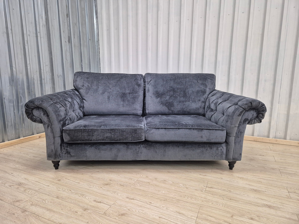 Next Gosford II Deep Sit Boucle Chenille Dark Slate Small 3 Seater