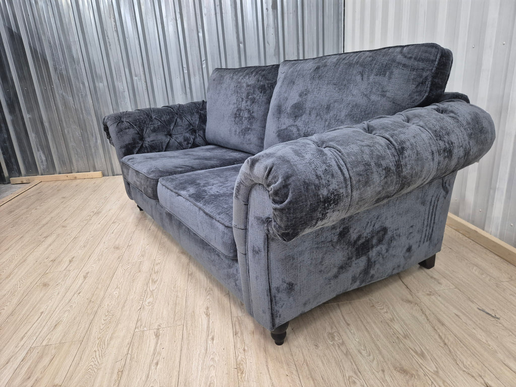 Next Gosford II Deep Sit Boucle Chenille Dark Slate Small 3 Seater