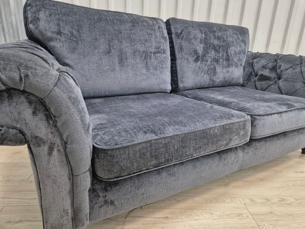 Next Gosford II Deep Sit Boucle Chenille Dark Slate Small 3 Seater