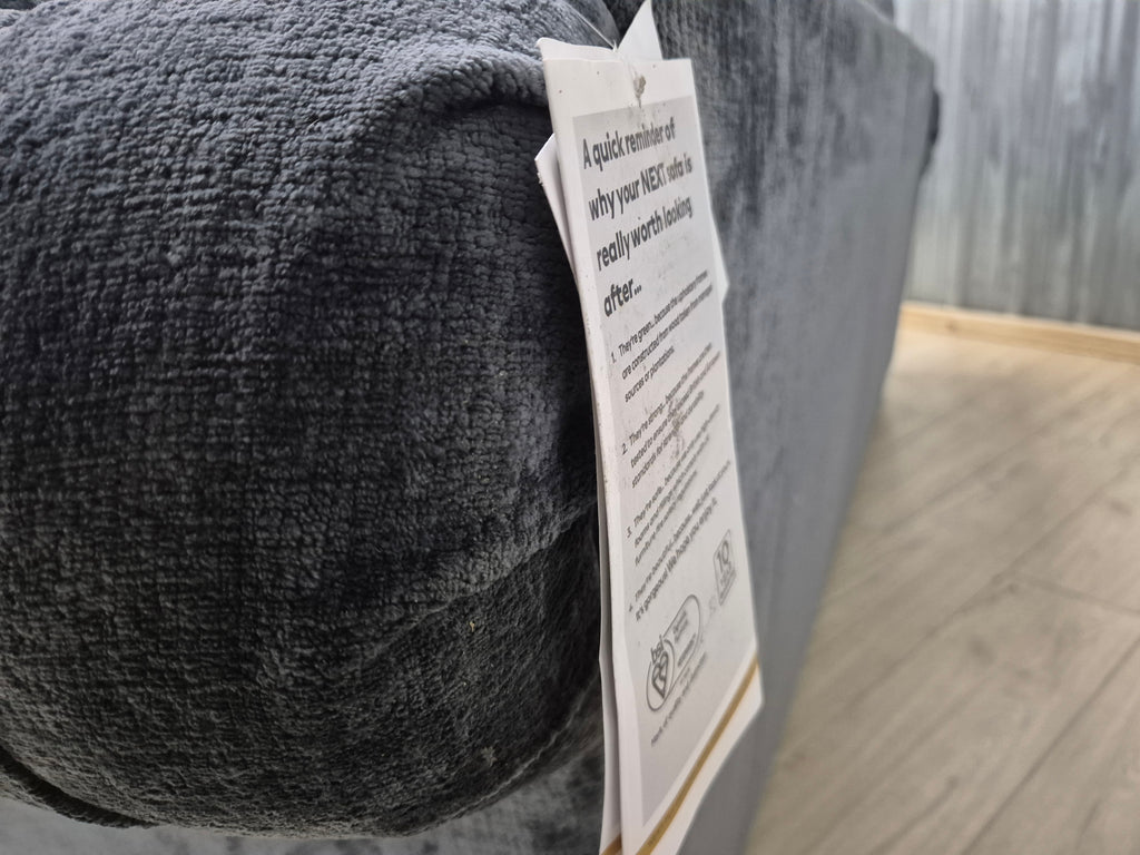 Next Gosford II Deep Sit Boucle Chenille Dark Slate Small 3 Seater