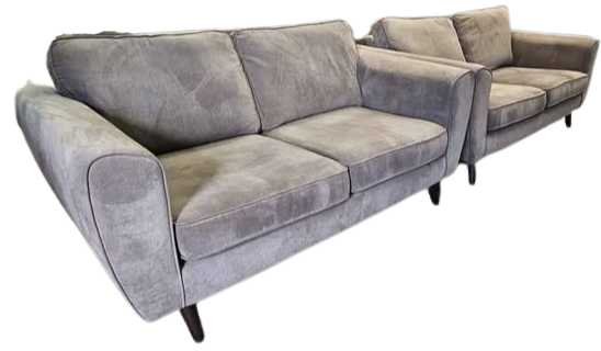 DFS Grey Chico 2 & 3 Seater Sofas