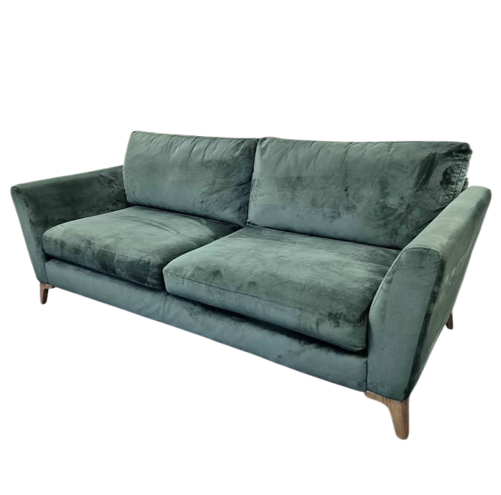 DFS Libby Green Velvet 3-Seater Sofa