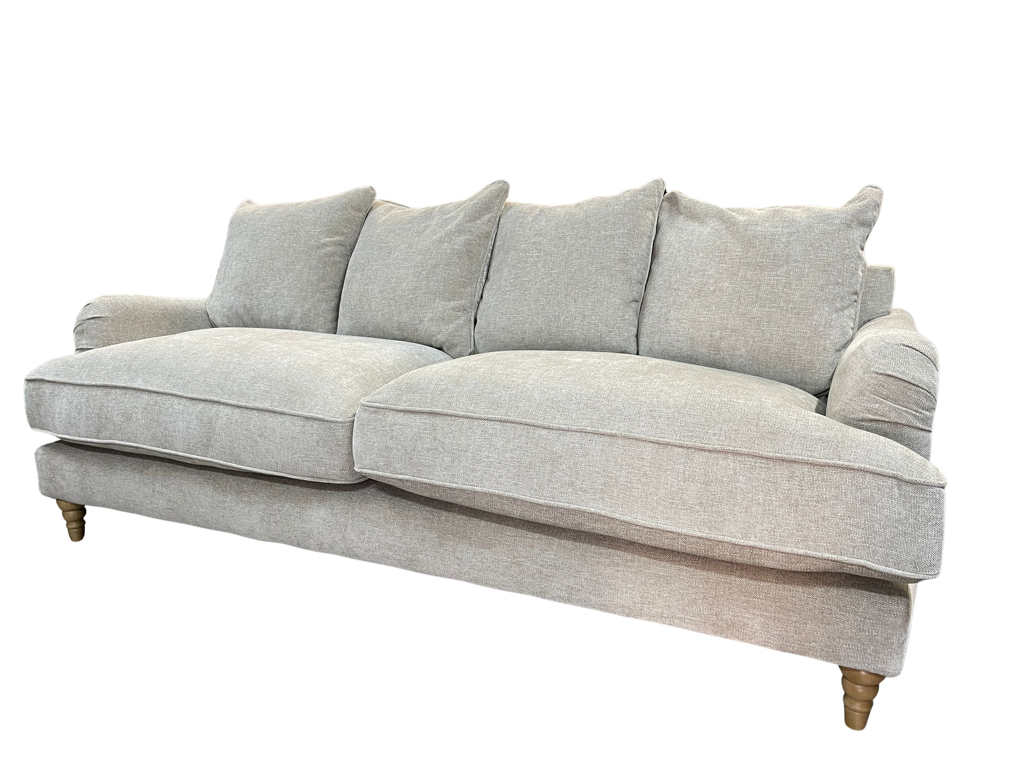 Oak Furniture Land Eloise Pillow Back Natural Marlan 4 Seater Sofa
