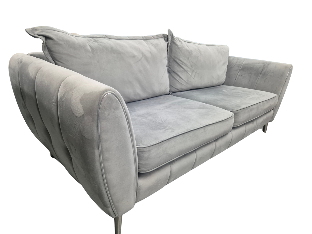 Sofology Gabrielle 4-Seater Sofa – Grey Velvet