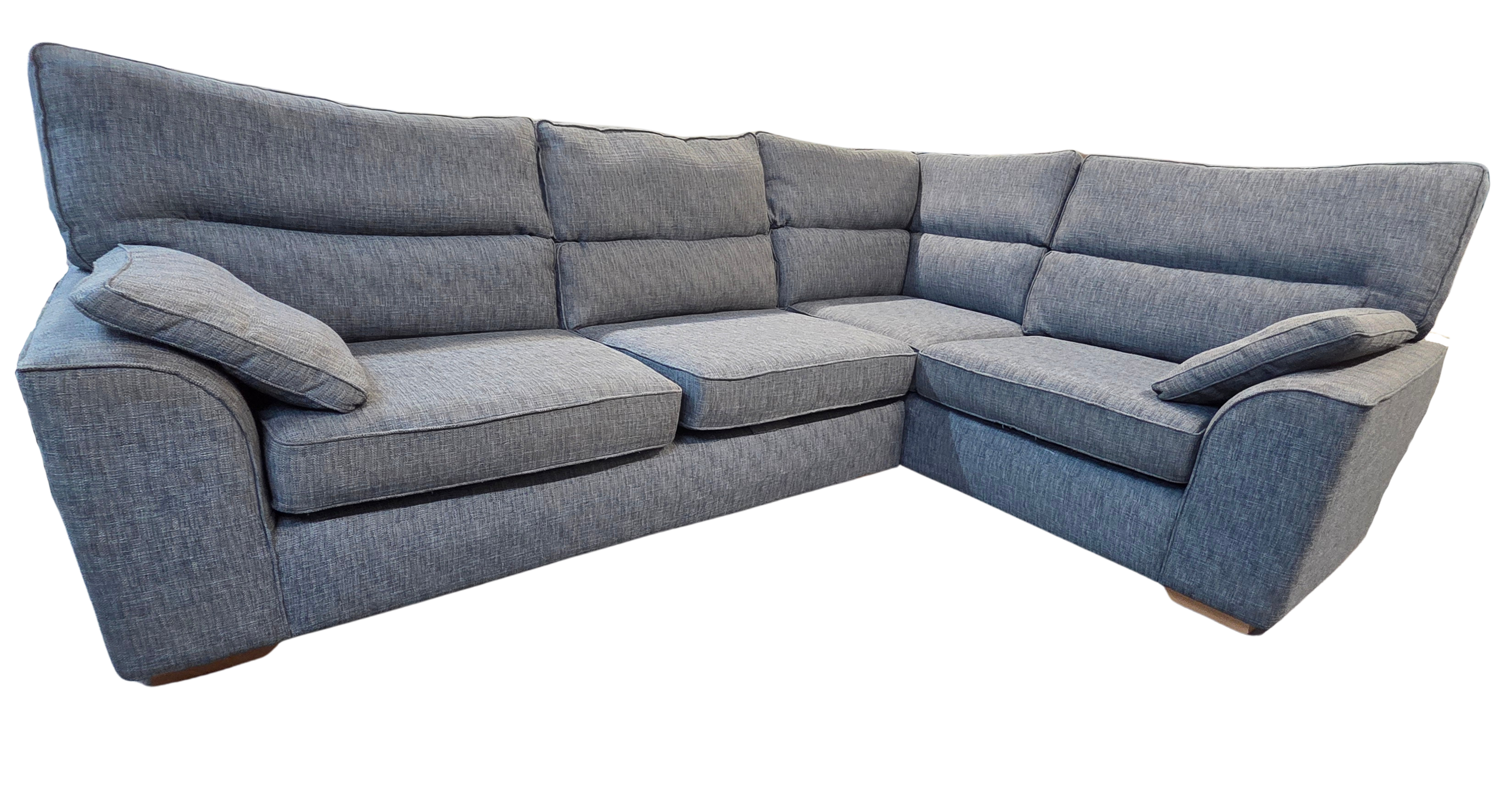 Next Stamford Large Right Hand Facing Corner Sofa – Dark Blue Boucle Weave