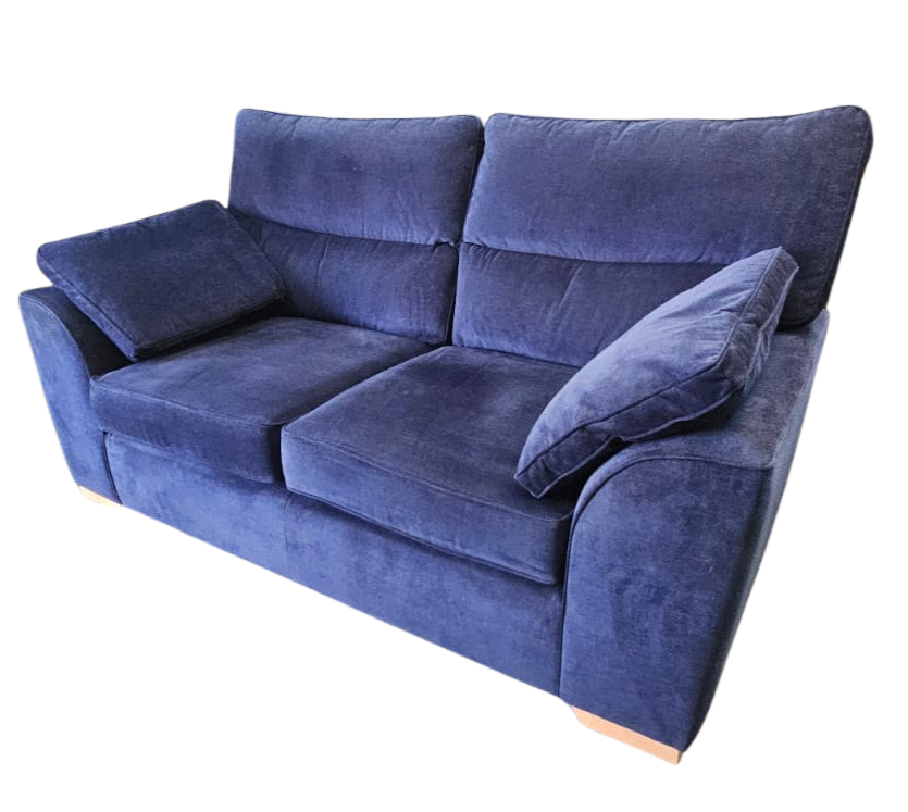 Medium Stamford High Back in Navy Fine Chenille