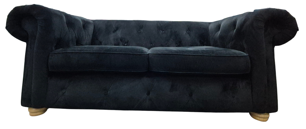 DFS Belair 2-Seater Sofa – Black Sensual Velvet