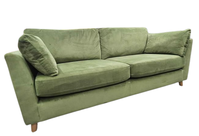 Debenhams Moss Green Velvet 3 Seater