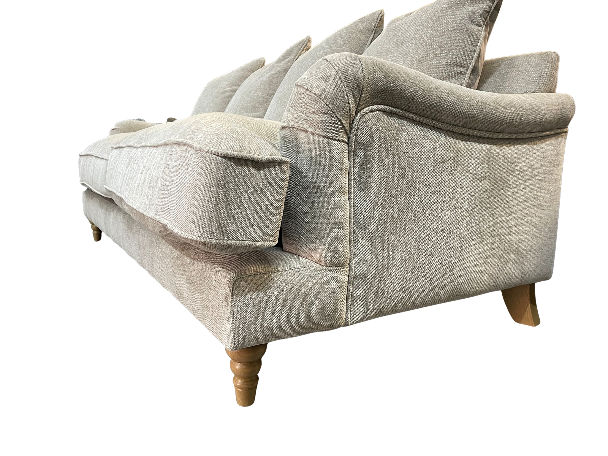Oak Furniture Land Eloise Pillow Back Natural Marlan 4 Seater Sofa