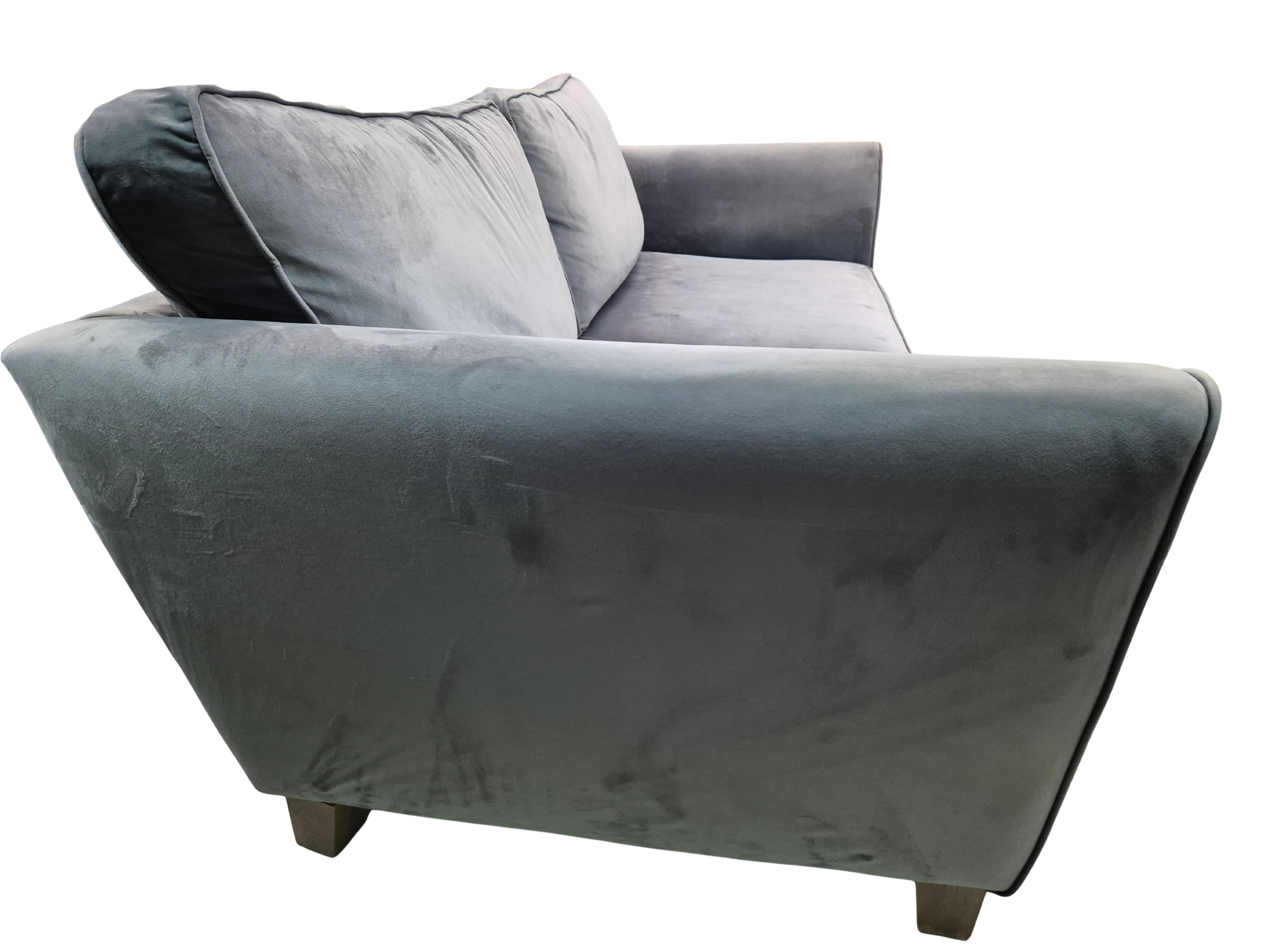 Sofology Canterbury Grey Velvet 3 Seater