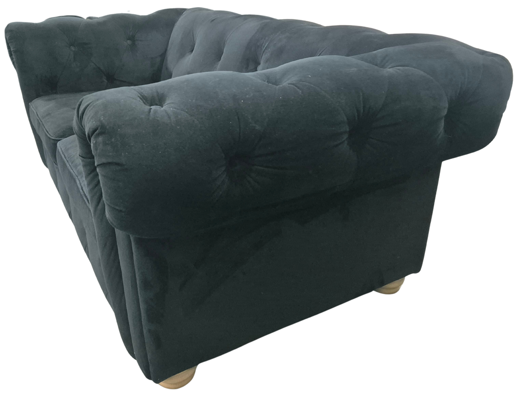 DFS Belair 2-Seater Sofa – Black Sensual Velvet