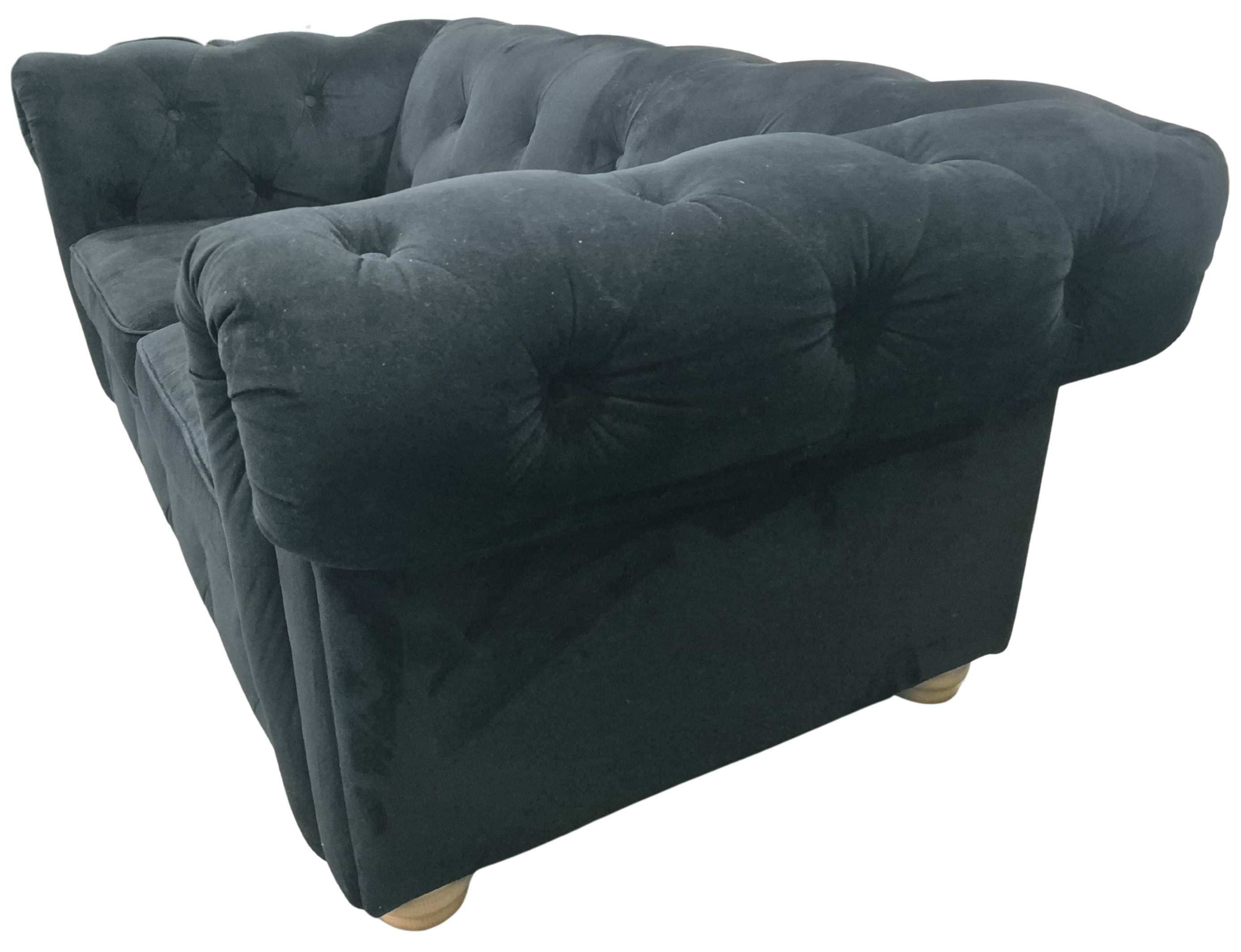 DFS Belair 2-Seater Sofa – Black Sensual Velvet