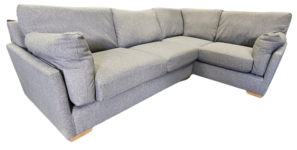Mid Grey Tweedy Blend Next Delamere Corner Sofa