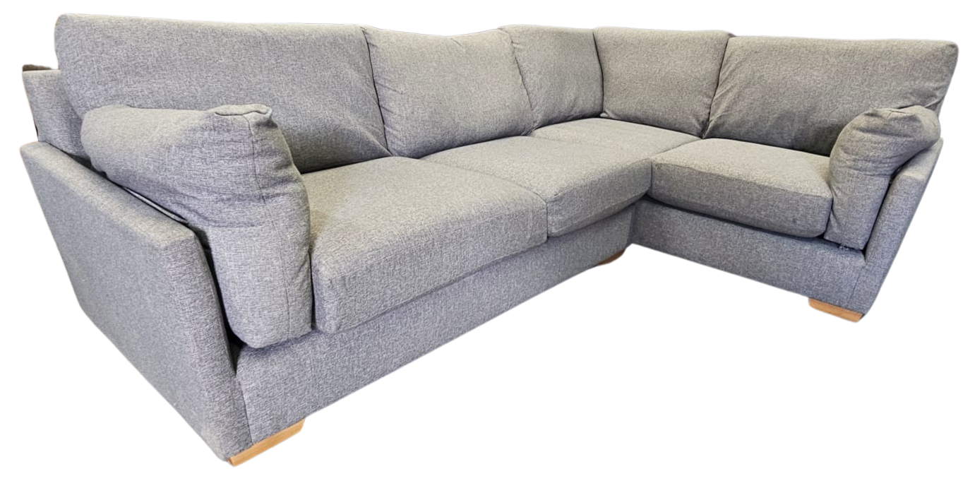 Mid Grey Tweedy Blend Next Delamere Corner Sofa