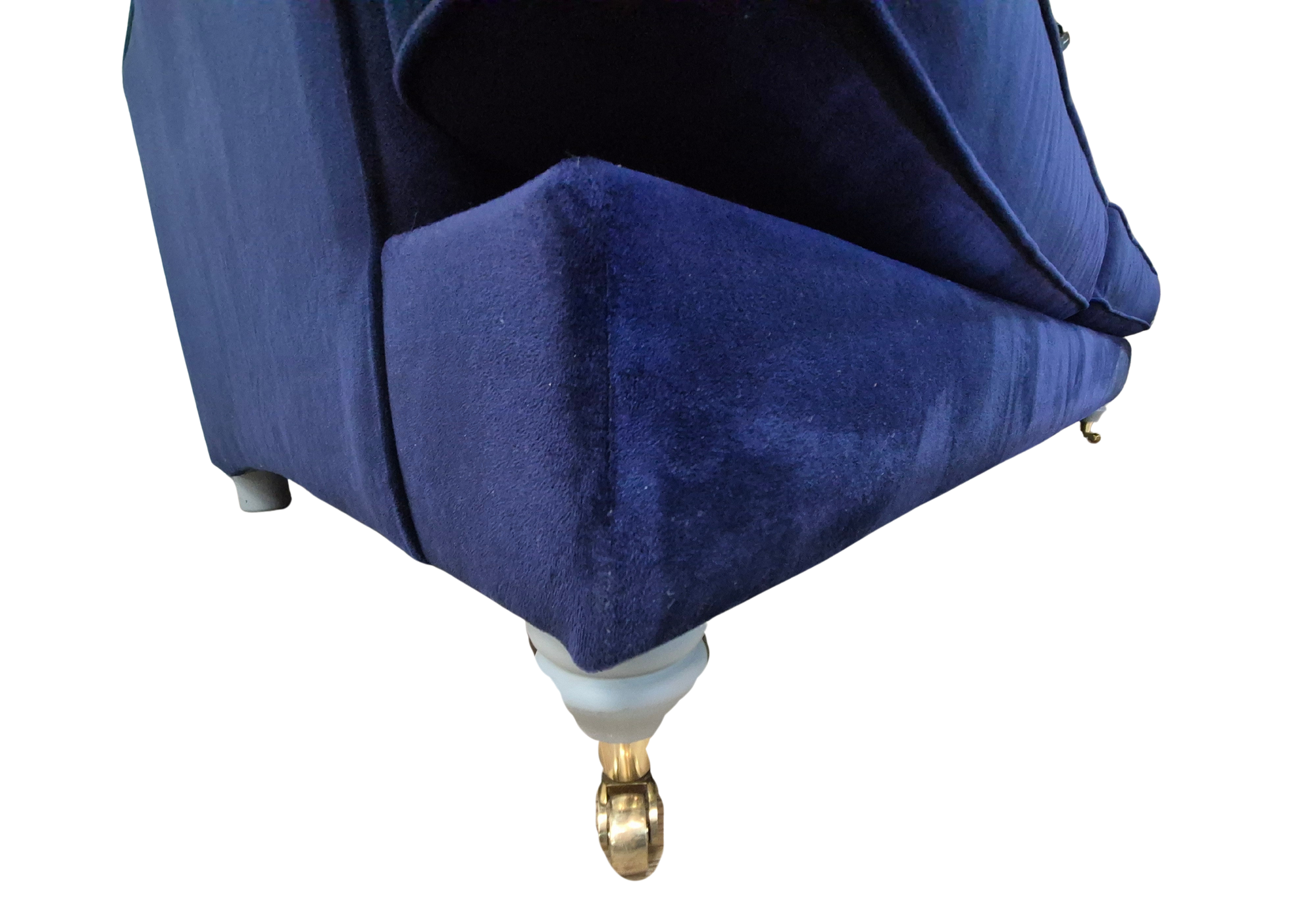 Navy Blue Velvet Made 3-Seater Sofa