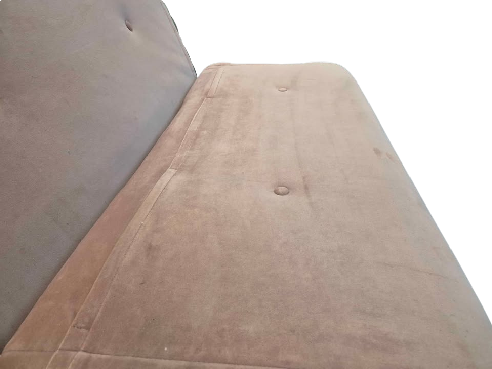 Small MADE Pink Velvet Sofa Bed