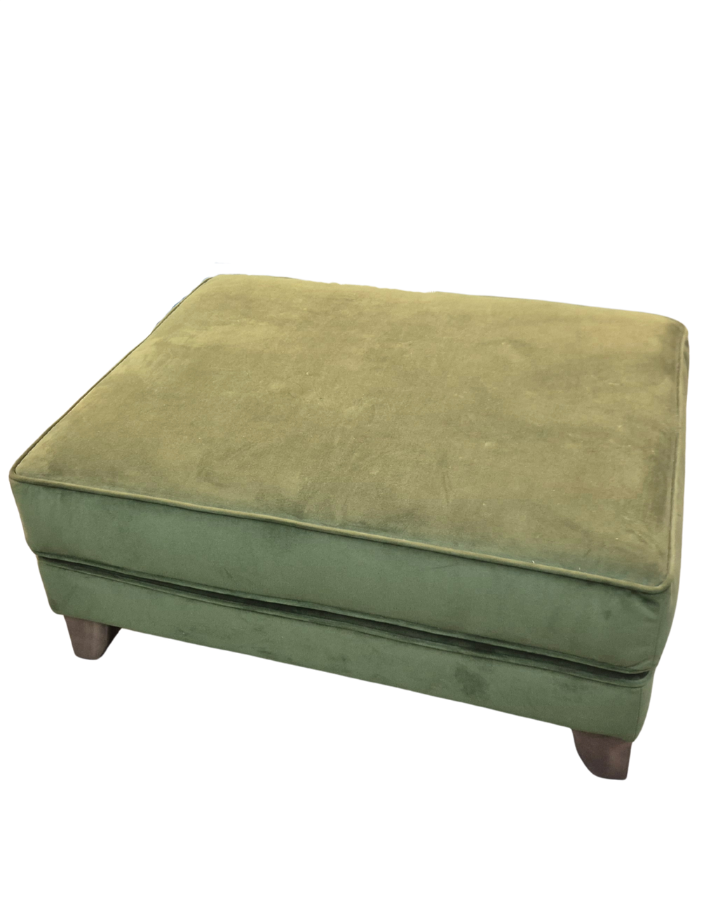 The Lounge Co footstool Melody Olive Green Velvet Footstool