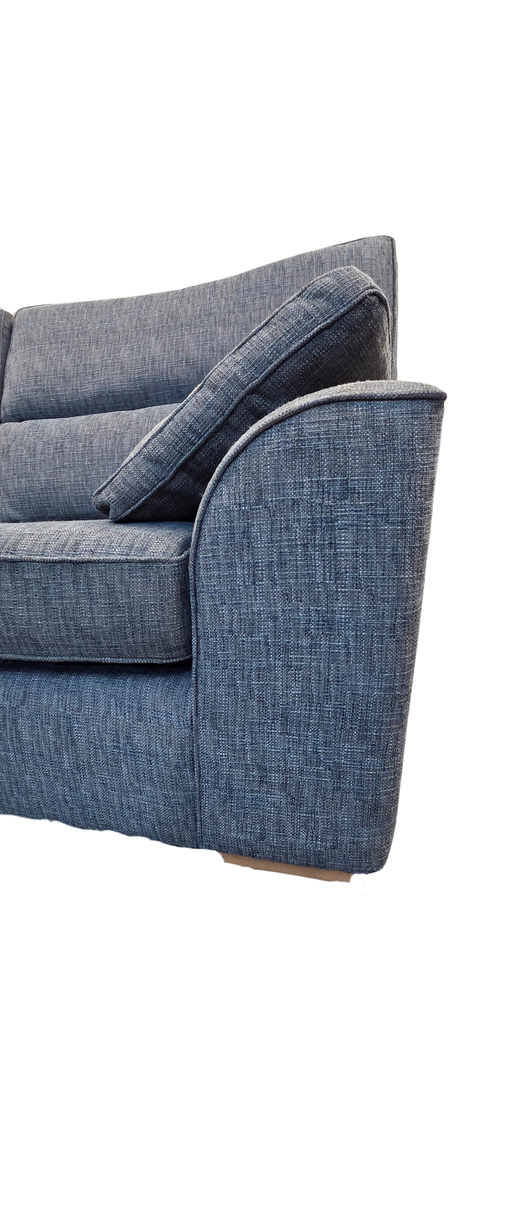 Next Stamford Large Right Hand Facing Corner Sofa – Dark Blue Boucle Weave