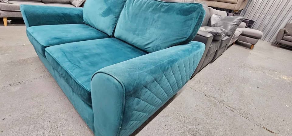 Teal Velvet DFS Orka 2 Seater