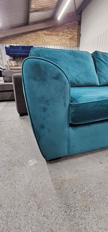 Teal Velvet DFS Orka 2 Seater