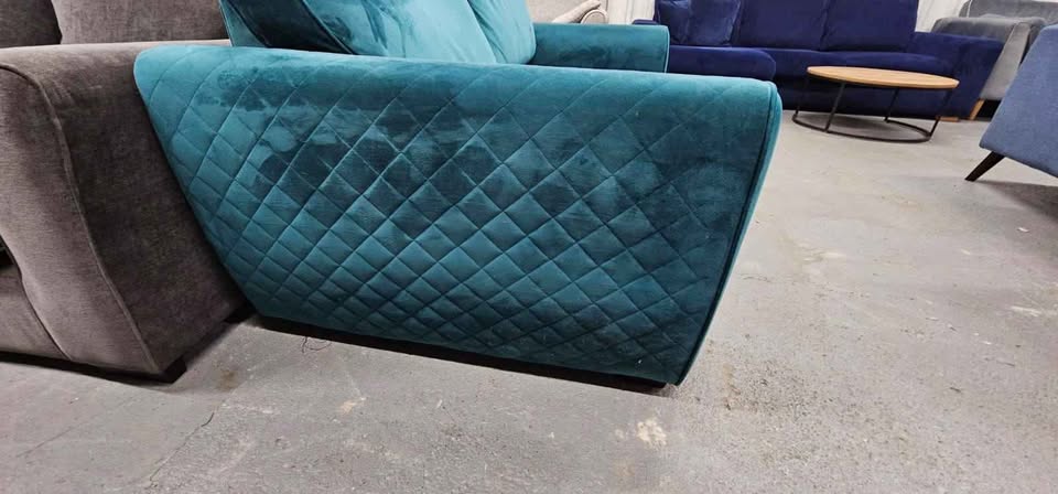 Teal Velvet DFS Orka 2 Seater