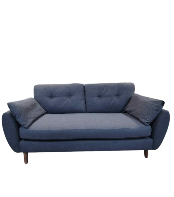 Next Wilson Dark Navy Large Buttoned Back Sofa