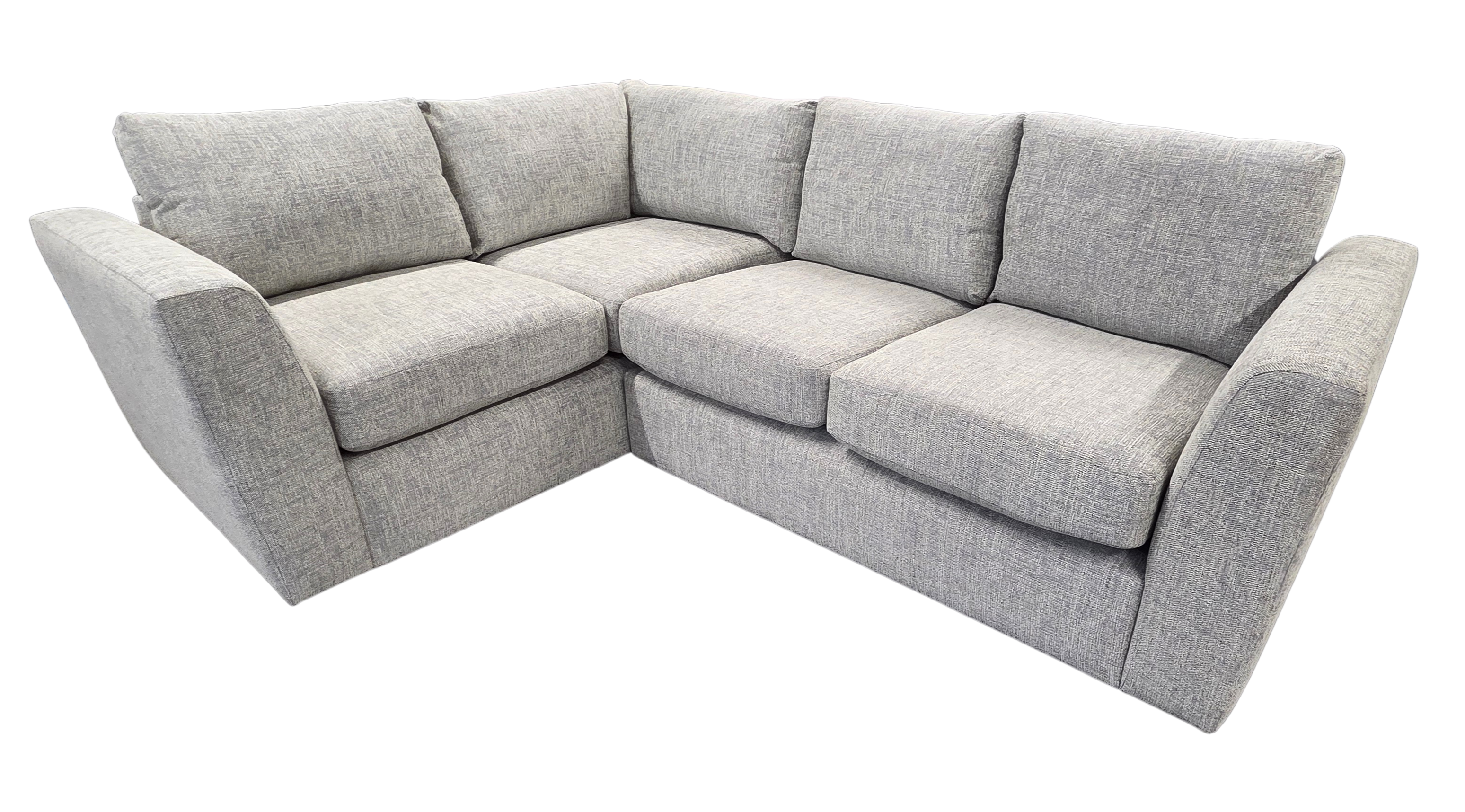 NEW Textured Grey Dual Armed Corner Sofa