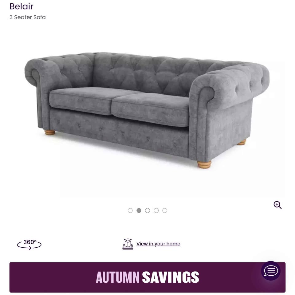 DFS Belair 3 Seater & Footstool