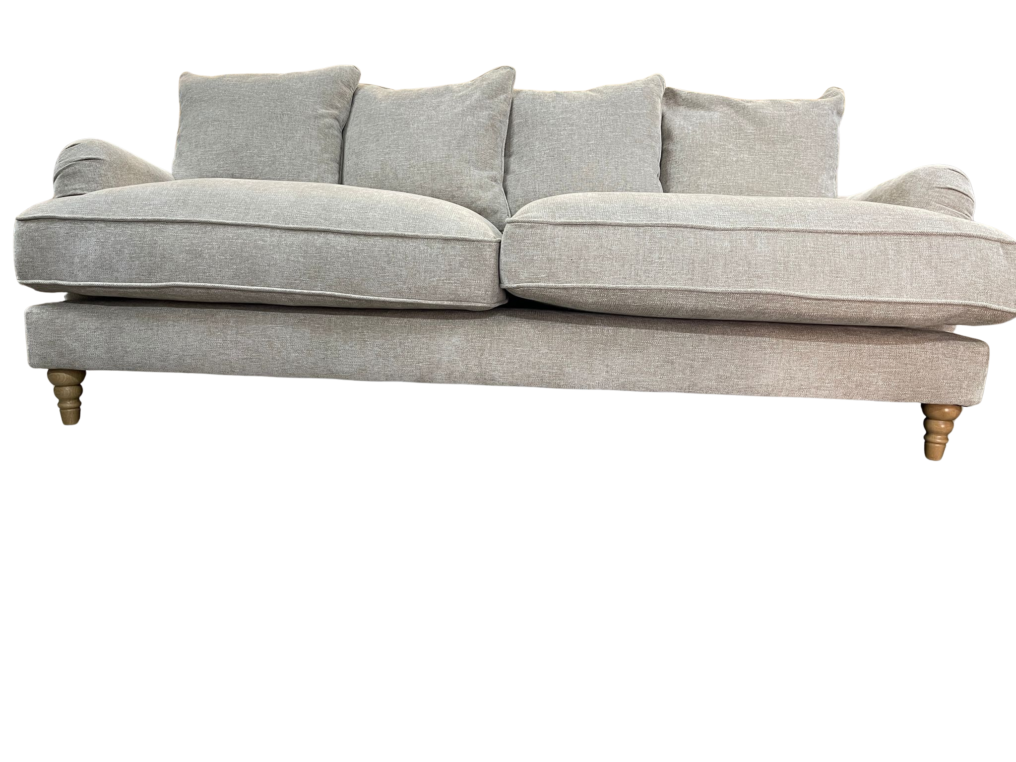 Oak Furniture Land Eloise Pillow Back Natural Marlan 4 Seater Sofa