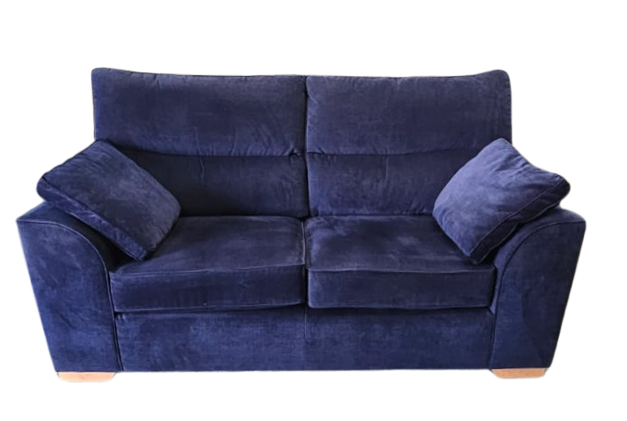 Medium Stamford High Back in Navy Fine Chenille