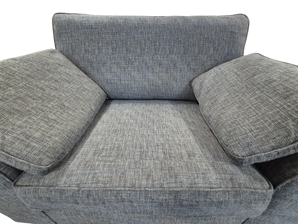 Dark Blue Boucle Weave Easy Clean Next Stamford Cuddle Chair