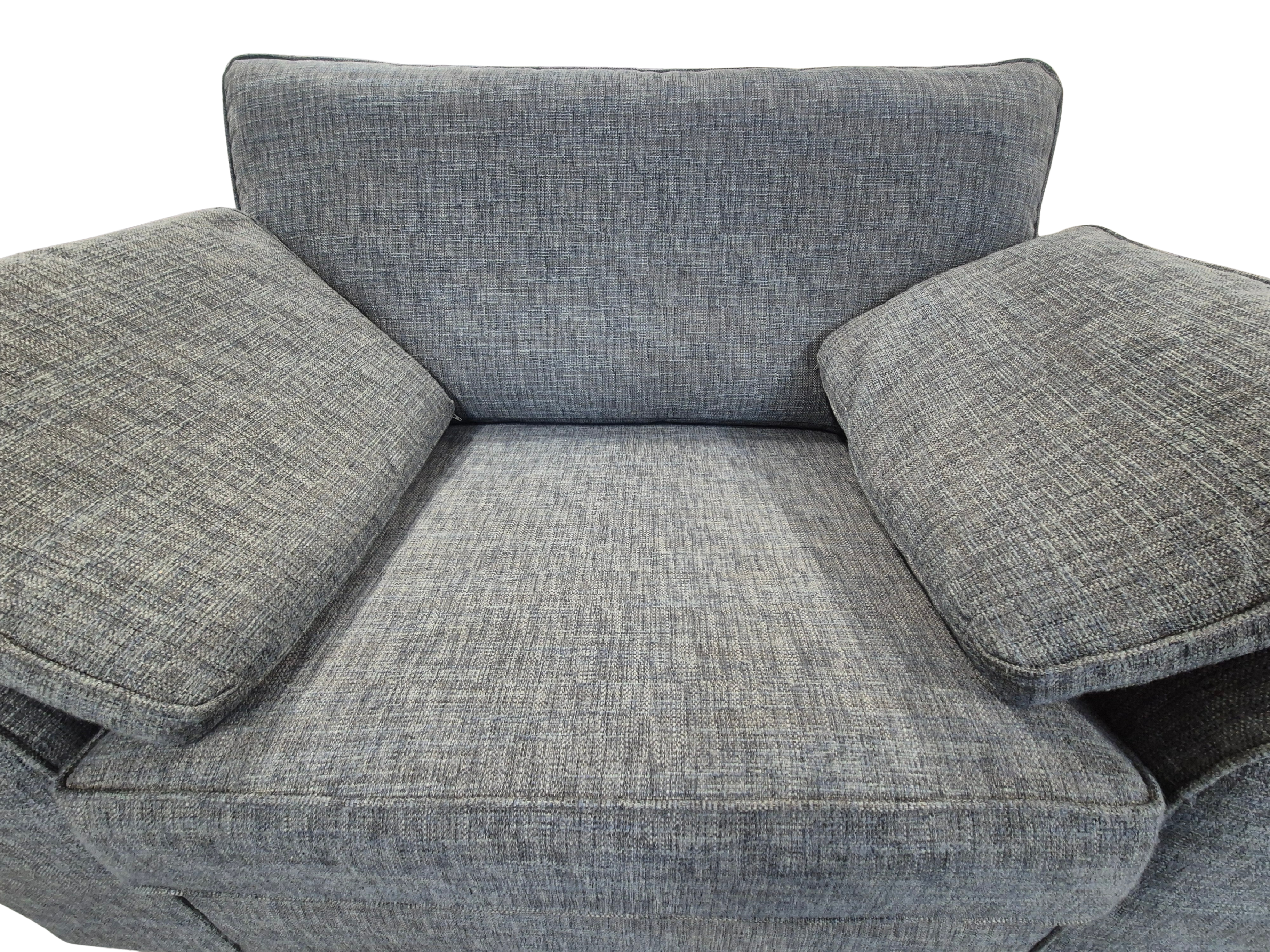 Dark Blue Boucle Weave Easy Clean Next Stamford Cuddle Chair