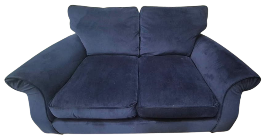 Next Navy Blue Velvet Ashford Small Sofa