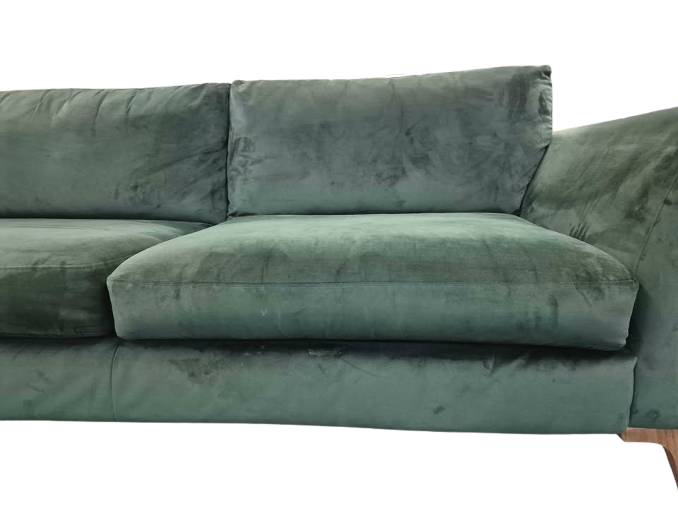DFS Libby Green Velvet 3-Seater Sofa