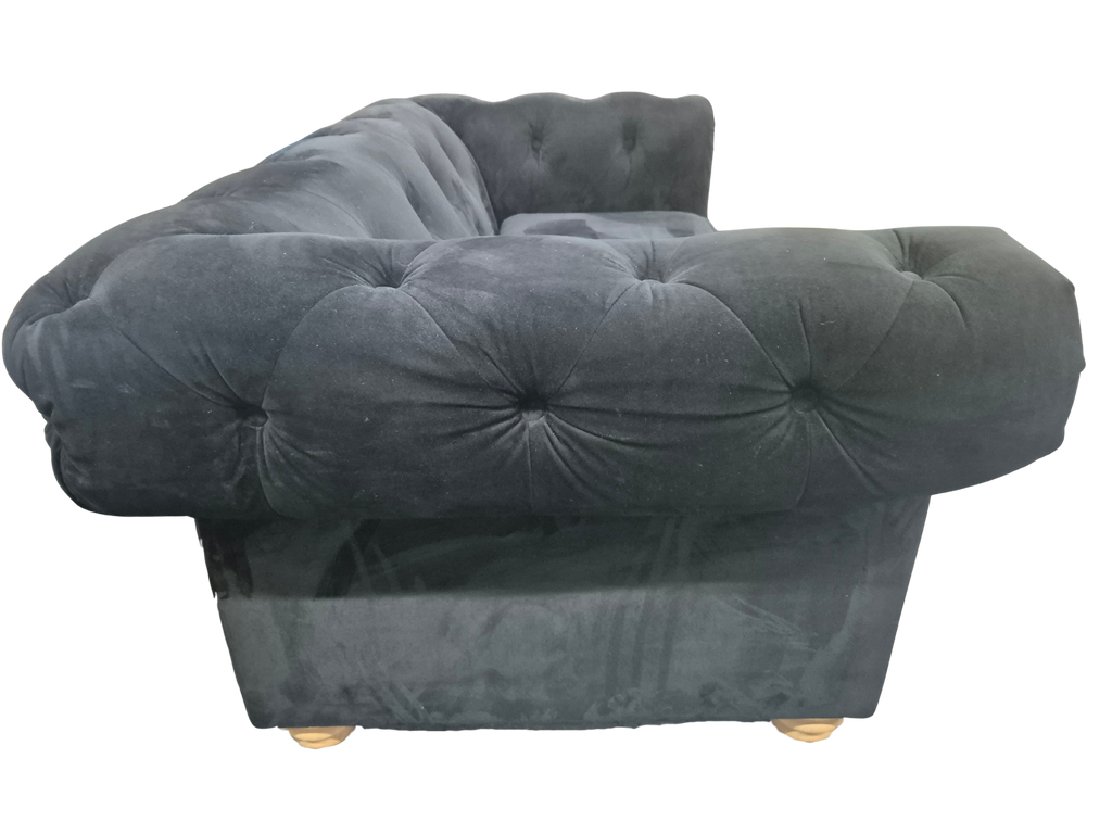 DFS Belair 2-Seater Sofa – Black Sensual Velvet