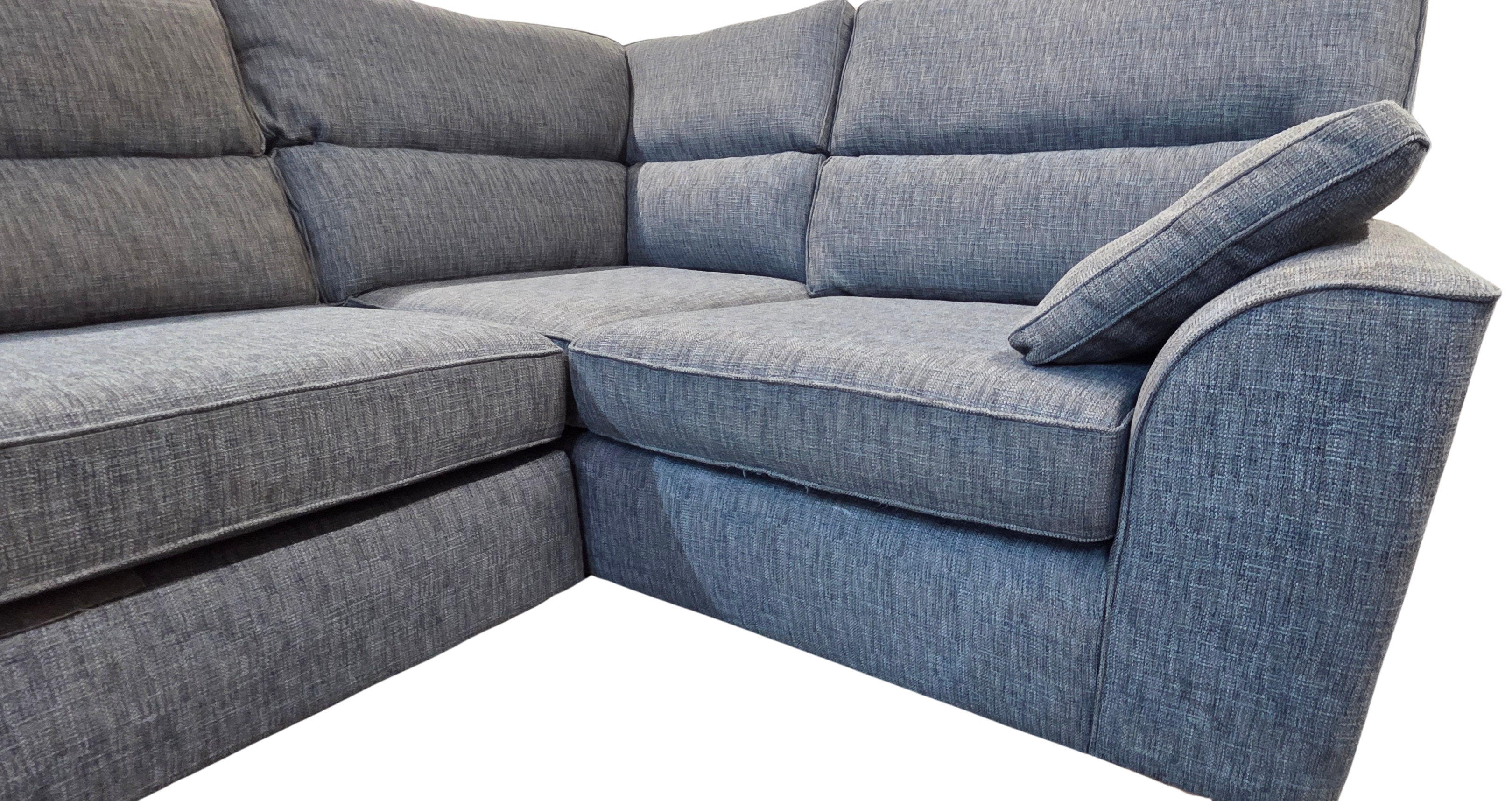 Next Stamford Large Right Hand Facing Corner Sofa – Dark Blue Boucle Weave