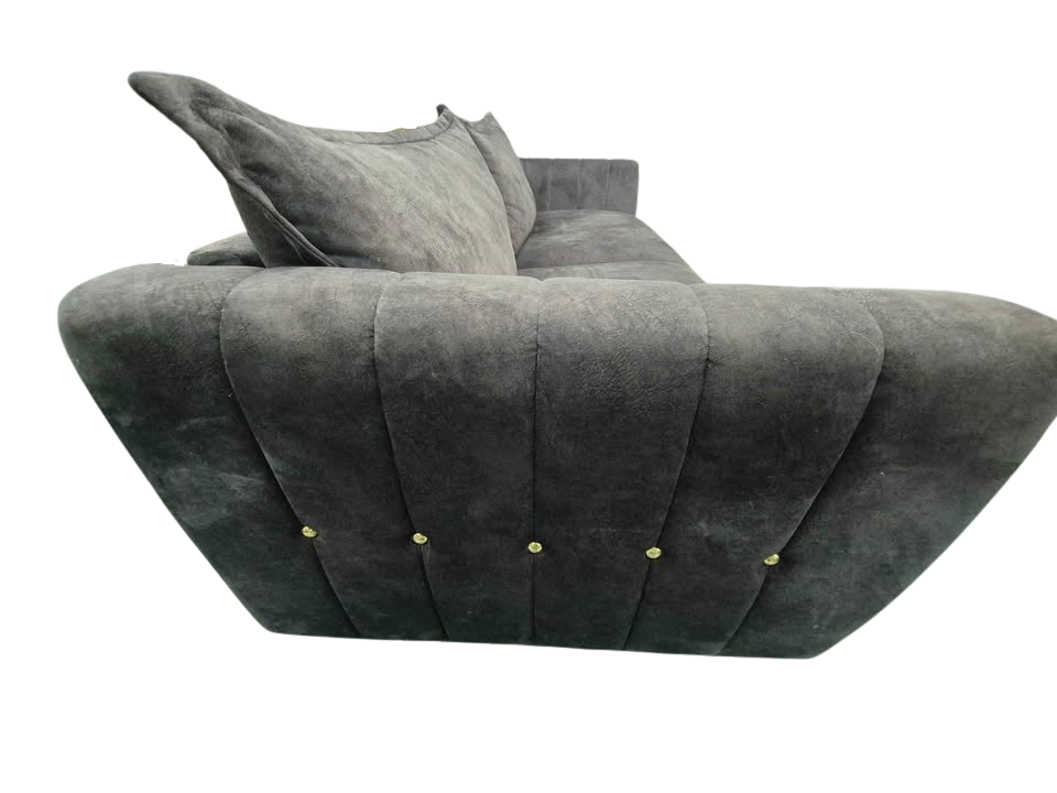 DFS Cherished Black Combination Formal 4 Seater Sofa