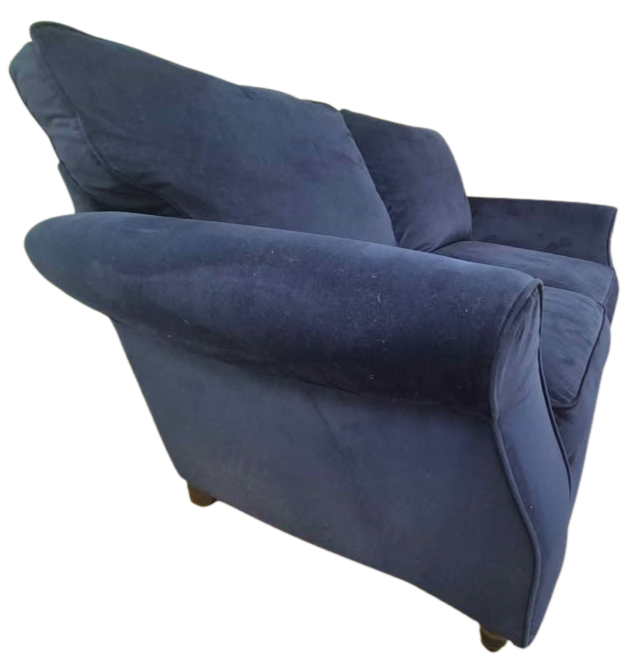 Next Navy Blue Velvet Ashford Small Sofa