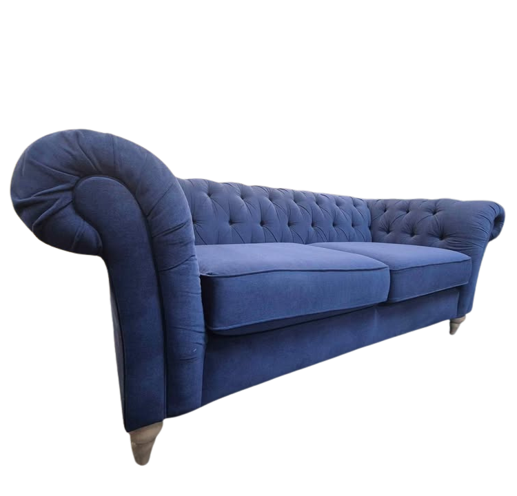 M&S Pennie Buttoned Memory Foam Topper Sofa – 3 Seater (Navy)