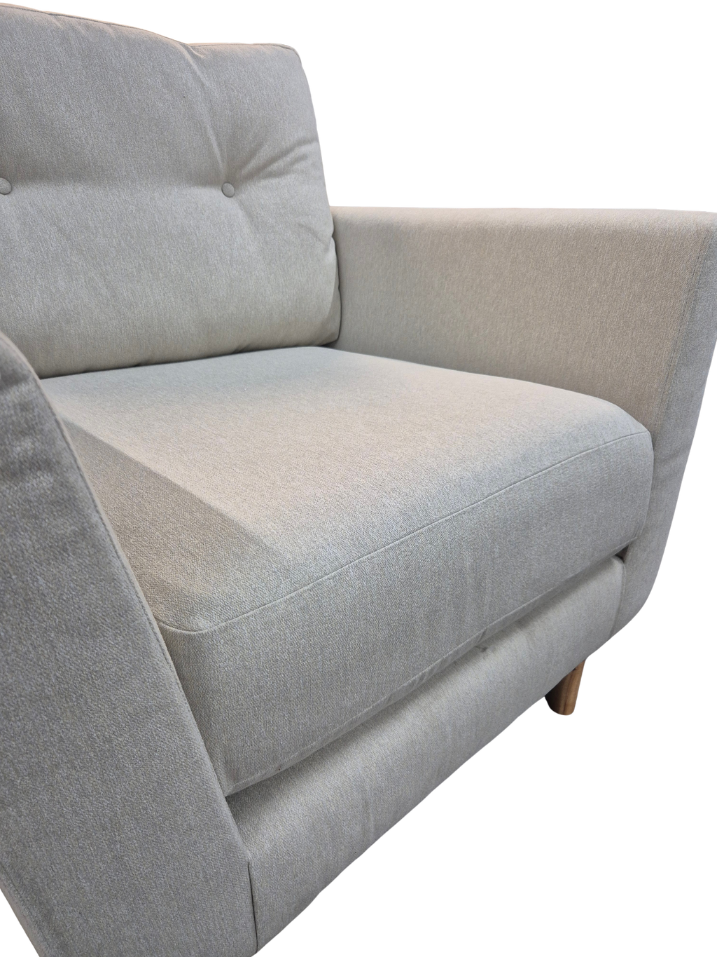 Oak Furnitureland Evie Rosa Sand Fabric Armchair