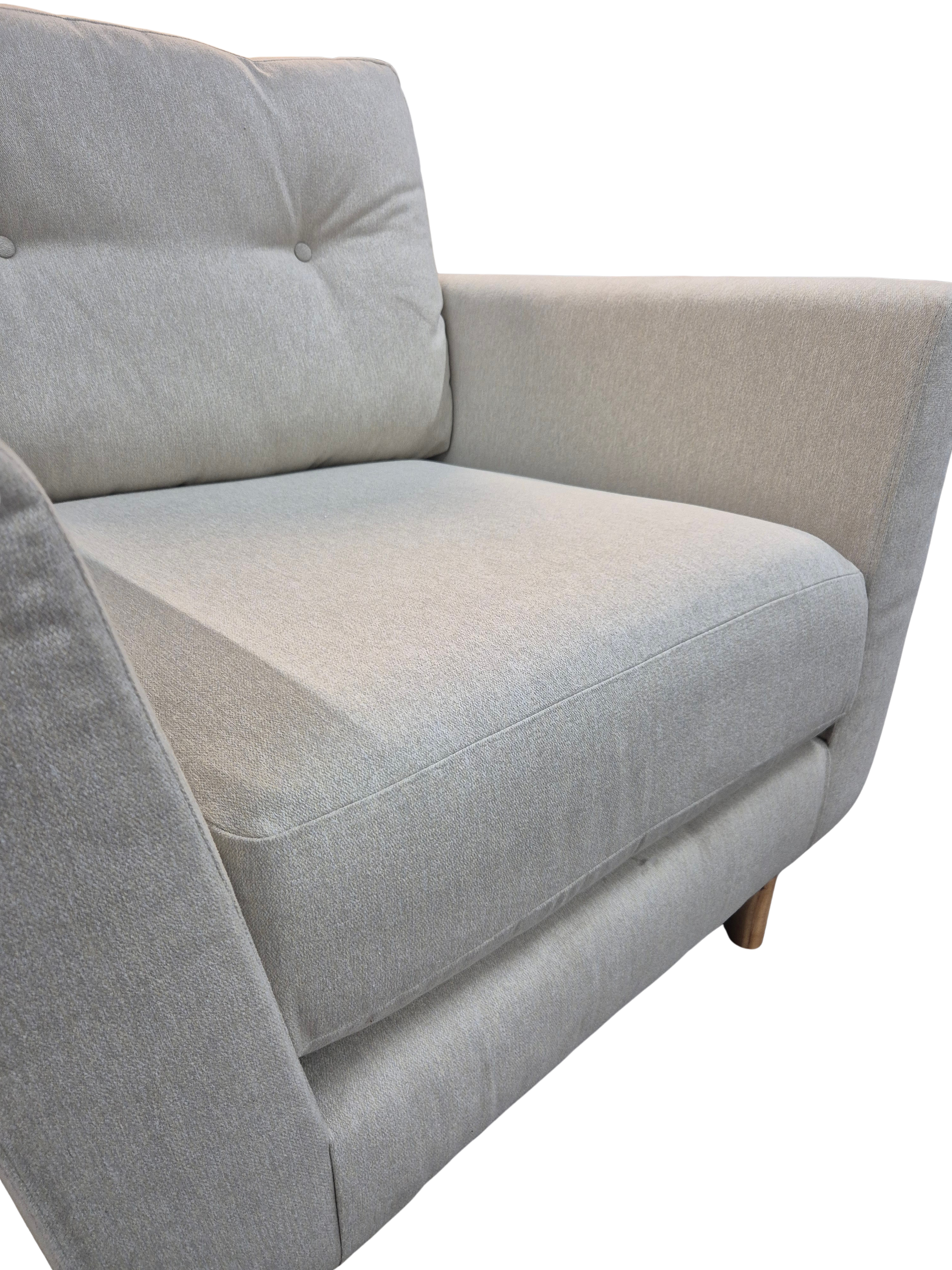 Oak Furnitureland Evie Rosa Sand Fabric Armchair