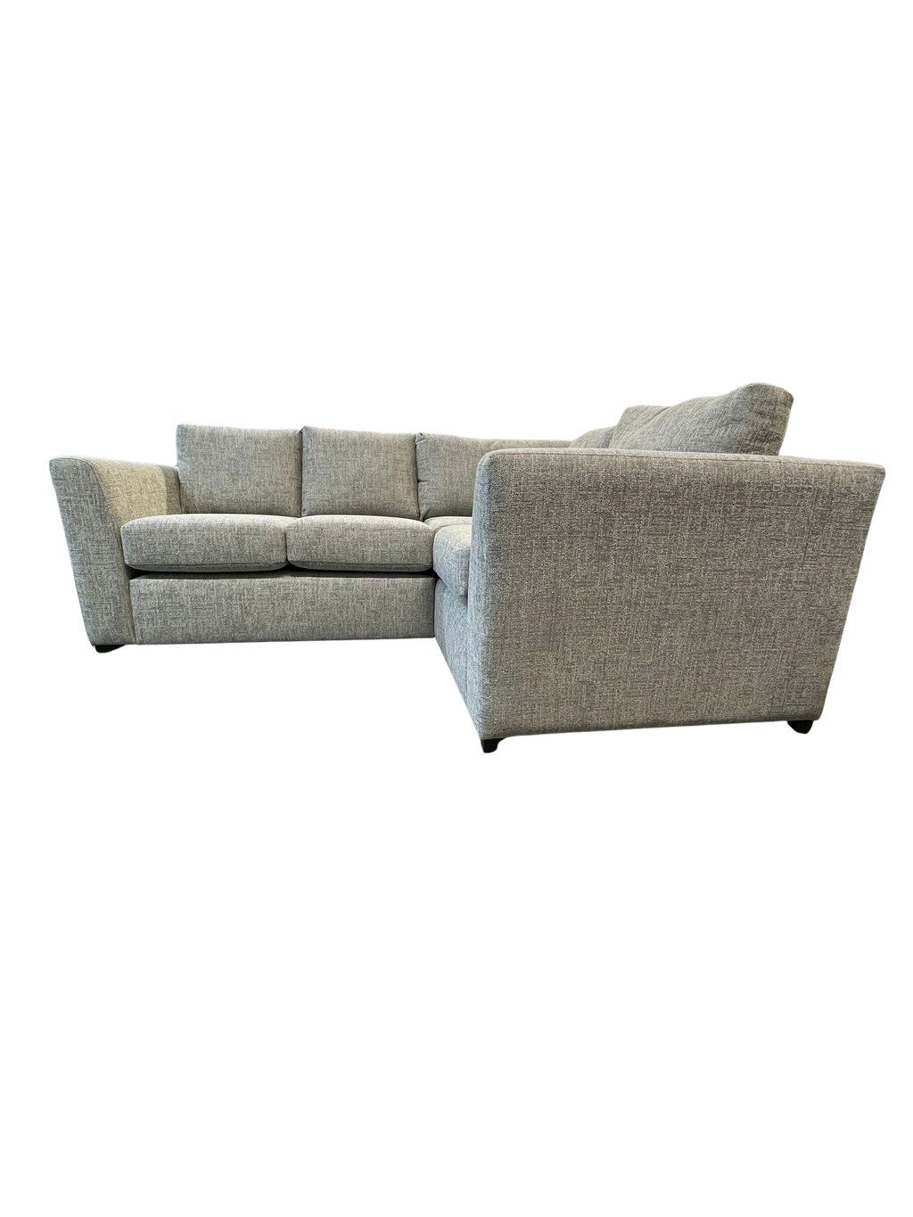 Textured Grey RHF Dual Armed Corner Sofa