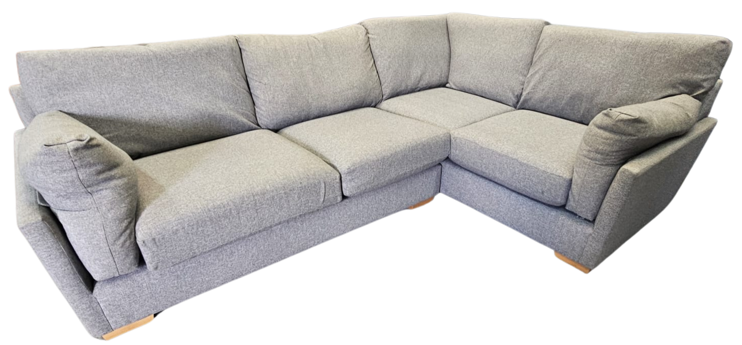 Mid Grey Tweedy Blend Next Delamere Corner Sofa