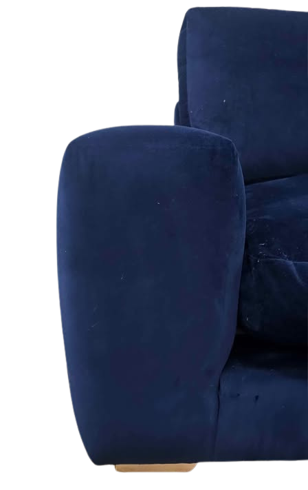 NEXT Houghton Deep Sit Snuggle Chair – Plush Velvet in Navy Blue