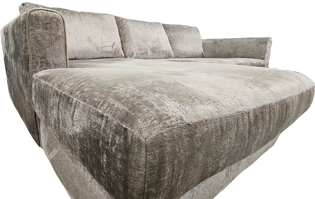 Sofology Majestica Corner Sofa – Silver/Grey Chenille