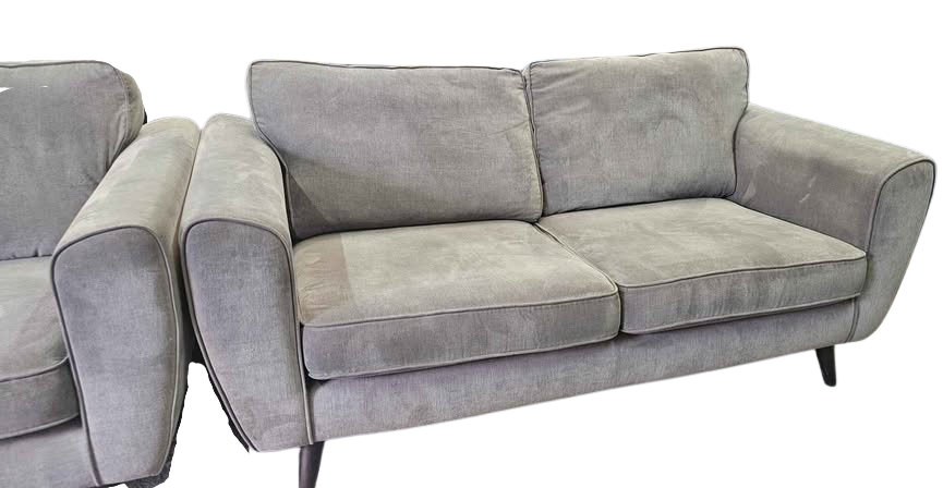 DFS Grey Chico 2 & 3 Seater Sofas