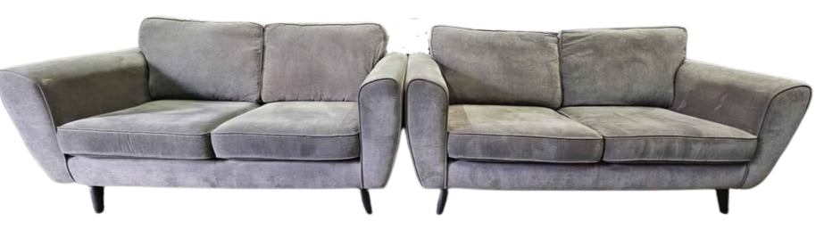 DFS Grey Chico 2 & 3 Seater Sofas