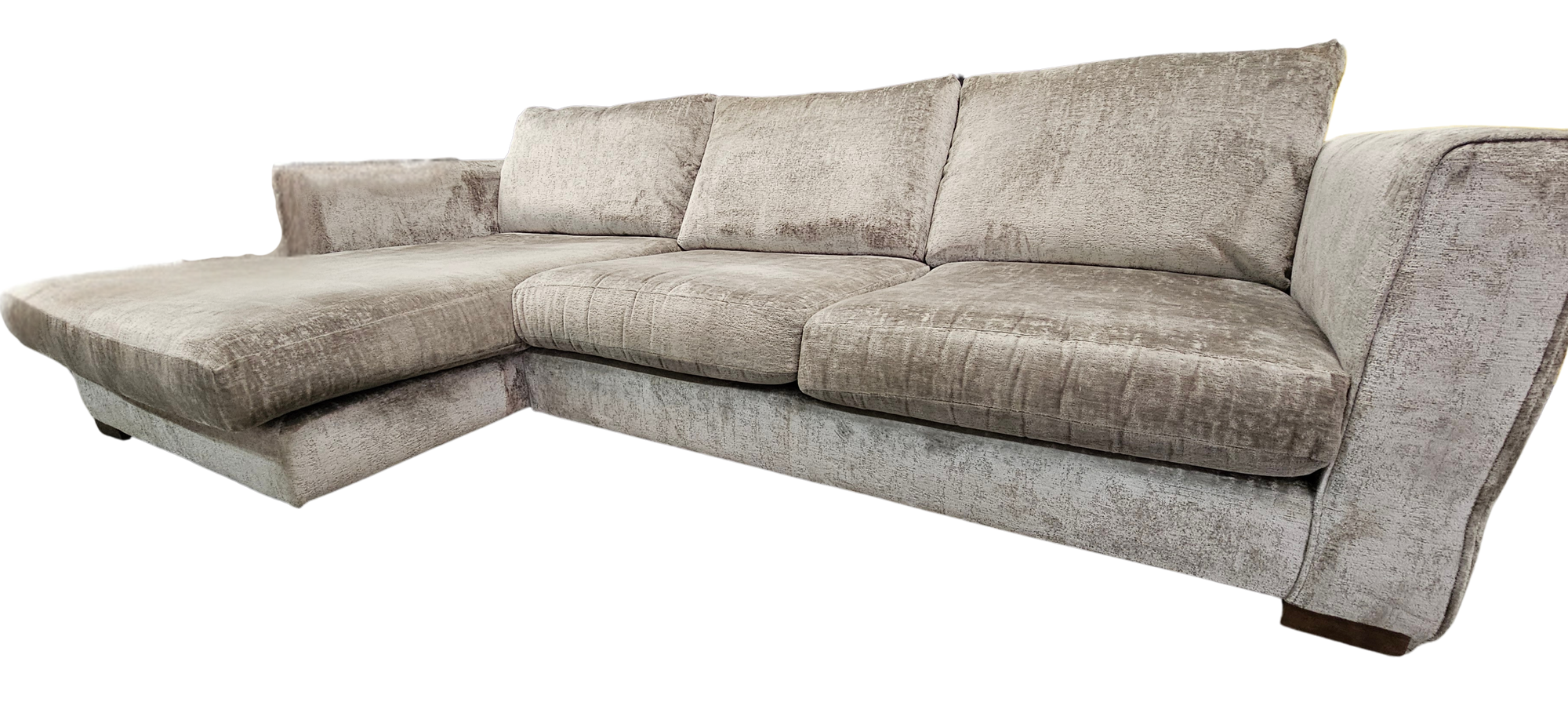Sofology Majestica Corner Sofa – Silver/Grey Chenille