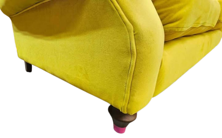 DFS Joules Cambridge 3-Seater Sofa – Yellow Velvet