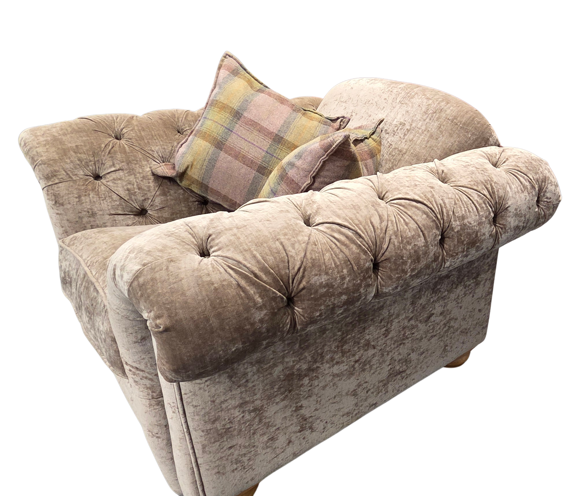 DFS Lochleven armchair -  Mink Chenille Opulent Velvet